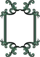Vintage ornament frame for wedding vector