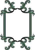 Vintage ornament frame for wedding vector