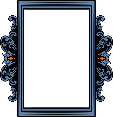Vintage ornament frame for wedding