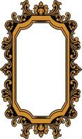 Mirror ornament frame vector