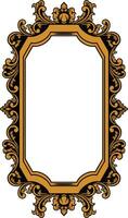 Mirror ornament frame vector