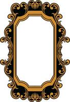 Mirror ornament frame vector