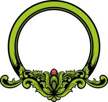 Circle ornament for wedding vector