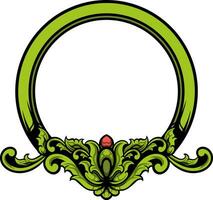 Circle ornament for wedding vector