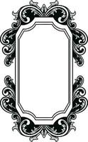 Mirror ornament frame vector