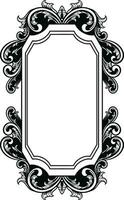 Mirror ornament frame vector