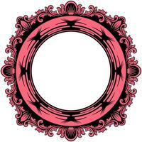 Circle ornament frame vector