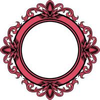 Circle ornament frame vector