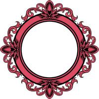 Circle ornament frame vector