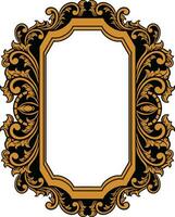 Mirror ornament frame vector