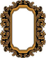 Mirror ornament frame vector