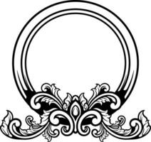 Circle ornament for wedding vector