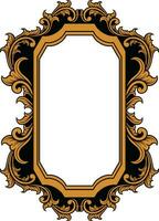 Mirror ornament frame vector