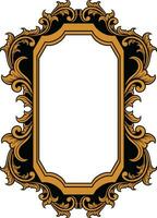 Mirror ornament frame vector