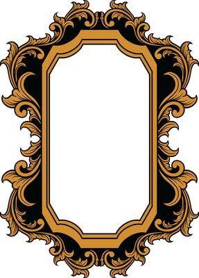 Mirror ornament frame