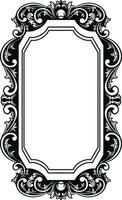 Mirror ornament frame vector