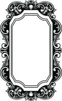 Mirror ornament frame vector