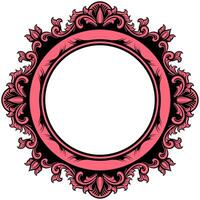 Circle ornament frame vector