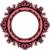 Circle ornament frame vector