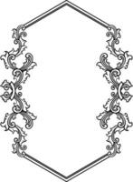 Ornament Frame for wedding vector