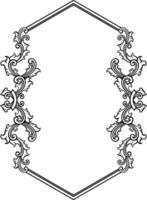 Ornament Frame for wedding vector