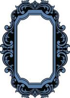 Mirror ornament frame vector