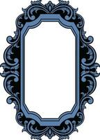 Mirror ornament frame vector