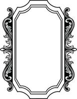 Mirror ornament frame vector