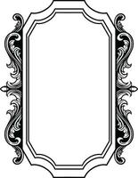 Mirror ornament frame vector