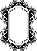 Mirror ornament frame vector