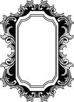 Mirror ornament frame vector