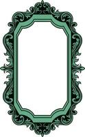 Mirror ornament frame vector