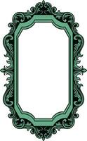 Mirror ornament frame vector