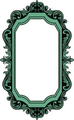 Mirror ornament frame