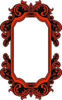 Mirror ornament frame vector