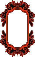 Mirror ornament frame vector