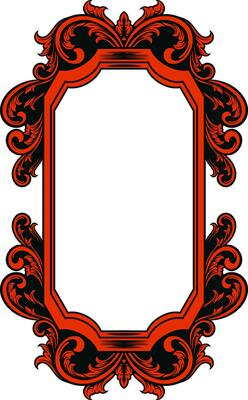 Mirror ornament frame