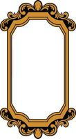 Mirror ornament frame vector