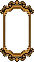 Mirror ornament frame vector