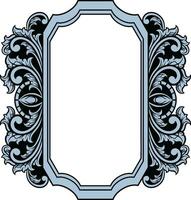 Mirror ornament frame vector
