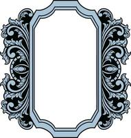 Mirror ornament frame vector