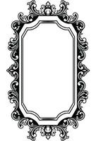 Mirror ornament frame vector