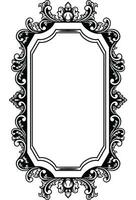 Mirror ornament frame vector