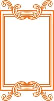 Vintage ornament frame for wedding vector