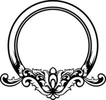 Circle ornament for wedding vector