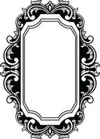 Mirror ornament frame vector