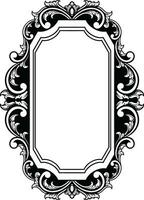 Mirror ornament frame vector