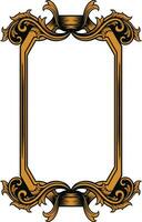 Mirror ornament frame vector