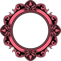 Circle ornament frame vector