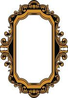 Mirror ornament frame vector